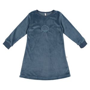 Pouf Baby's Velour Nightgown In Blue